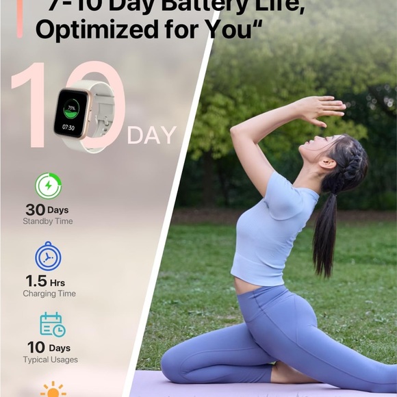 Smart watch for women or men. Compatible with Apple or Android - Picture 4 of 6